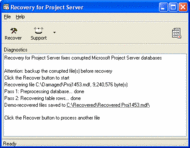 Recovery for Project Server screenshot